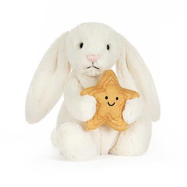 JELLYCAT CREAM BUNNY WITH STAR