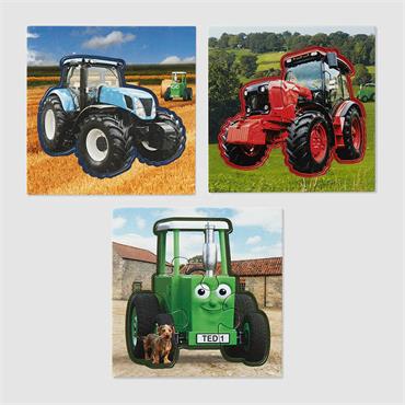 TRACTOR TED 3 PICTURE PUZZLES