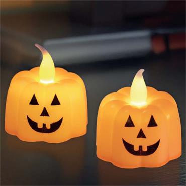 SMART GARDEN HALLOWEEN JACK-O'-LANTERN LED CANDLES 2PK