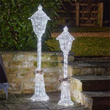 THREE KINGS GLITTERTWIST SILVER LAMP POST