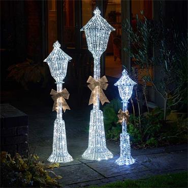 THREE KINGS GLITTERTWIST SILVER LAMP POST