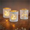 THREE KINGS WONDERLAND T-LIGHT HOLDERS 3PK WHITE