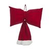 THREE KINGS 34CM SANTA PADDED BOW - BURGUNDY