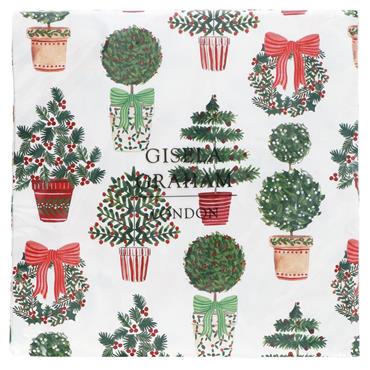 GISELA GRAHAM NAPKINS PACK/20 CHRISTMAS TOPIARY
