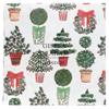 GISELA GRAHAM NAPKINS PACK/20 CHRISTMAS TOPIARY