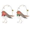 GISELA GRAHAM WOOD DEC 9CM ROBIN W SCARF