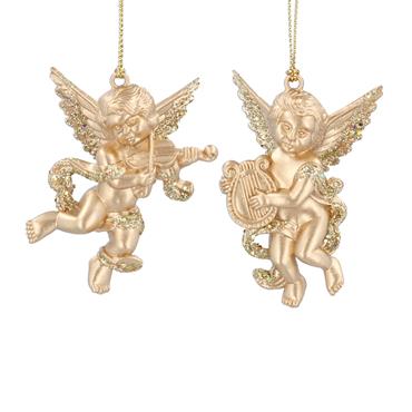 GISELA GRAHAM GOLD MATT SPARKLING CHERUB DEC