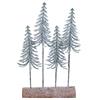 GISELA GRAHAM SNOWY TALL BRISTLE 4 TREE ON LOG ORN