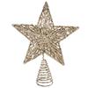 GISELA GRAHAM GOLD SPARKLING MOULDED TREE TOP STAR 35CM