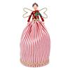 GISELA GRAHAM RED STRIPE RESIN/FABRIC TREE TOP FAIRY SML