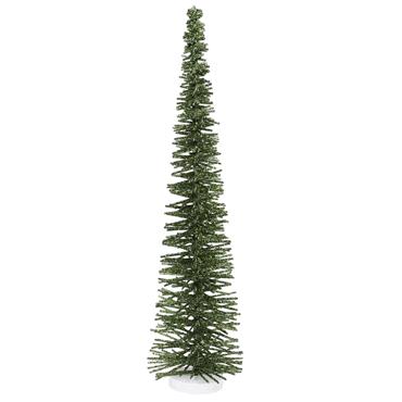 GISELA GRAHAM SLIM GREEN GLITTER WIDE BRISTLE TREE LGE