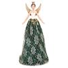 GISELA GRAHAM RESIN/VELVET/LACE FAIRY TREE TOPPER GREEN