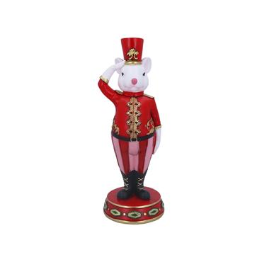 GISELA GRAHAM RESIN SOLDIER MOUSE ORN