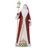 GISELA GRAHAM RESIN ORN 30CM SANTA W LANTERN STAFF