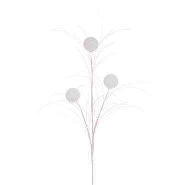 FLORALSILK GLITTER POM POM SPRAY 38CM