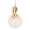 FLORALSILK RESIN FAIRY ON POM BALL 9CM