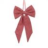 FLORALSILK RED GINGHAM BOW 29CM
