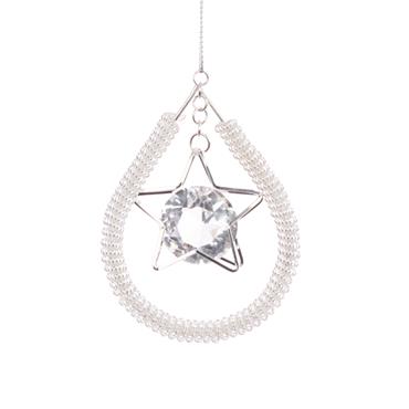 FLORALSILK TEARDOP HANGING GEM 9CM