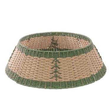 FLORALSILK ROPE TREE SKIRT W/TREE DESIGN