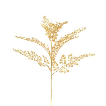 FLORALSILK SPARKLE MAIDENHAIR SPRAY 55CM GOLD