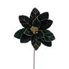 FLORALSILK VELVET GLITTER POINSETTIA STEM