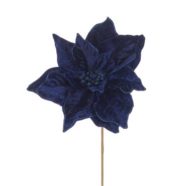 FLORALSILK VELVET LUXE POINSETTIA SPRAY