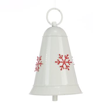 FLORALSILK METAL BELL W/SNOWFLAKE 11CM
