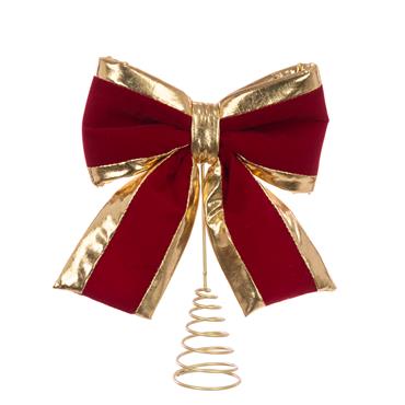 FLORALSILK BOW TREE TOPPER 26CM