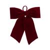 FLORALSILK VELVET BOW  RED 38CM