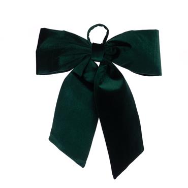 FLORALSILK VELVET BOW GREEN 38CM