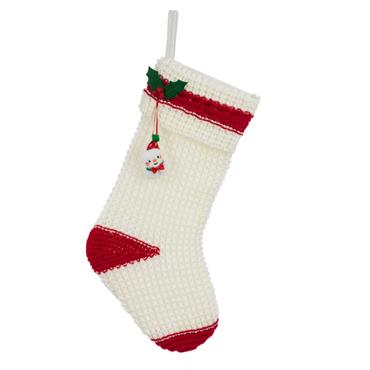 FLORALSILK KNITTED CHRISTMAS STOCKING 47CM