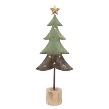 FLORALSILK METAL STAR TREE 42CM