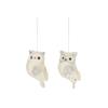 PREMIER DECORATIONS WHITE OWL HANGING DEC