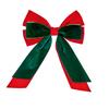 PREMIER DECORATIONS 30CM RED AND EMERALD GREEN VELOUR BOW W/CLIP