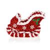 PREMIER DECORATIONS TINSEL RED AND WHITE SLEIGH