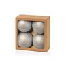 PREMIER DECORATIONS SILVER GLITTER SHATTERPROOF BAUBLES