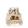 PREMIER DECORATIONS LIT WOODEN CARRIAGE W/VILLAGE