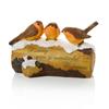 PREMIER DECORATIONS ROBINS ON LOG ORNAMENT
