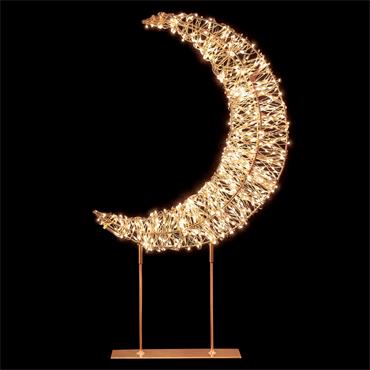 PREMIER DECORATIONS ROSE GOLD TABLE TOP CRESCENT MOON