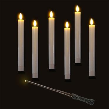 NOMA 6 FLOATING MAGIC WAX CANDLES WITH WAND