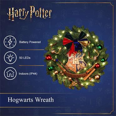 NOMA HARRY POTTER 45CM HOGWARTS CHRISTMAS WREATH