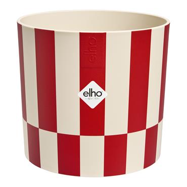 ELHO CHRISTMAS RED LINEN WHITE POT 15CM
