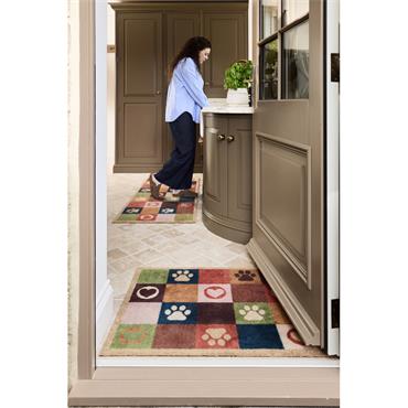 HUG RUG PATCHWORK PAWS GREEN 65X85