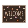 HUG RUG WELCOME HEARTS CHOCOLATE 65X85