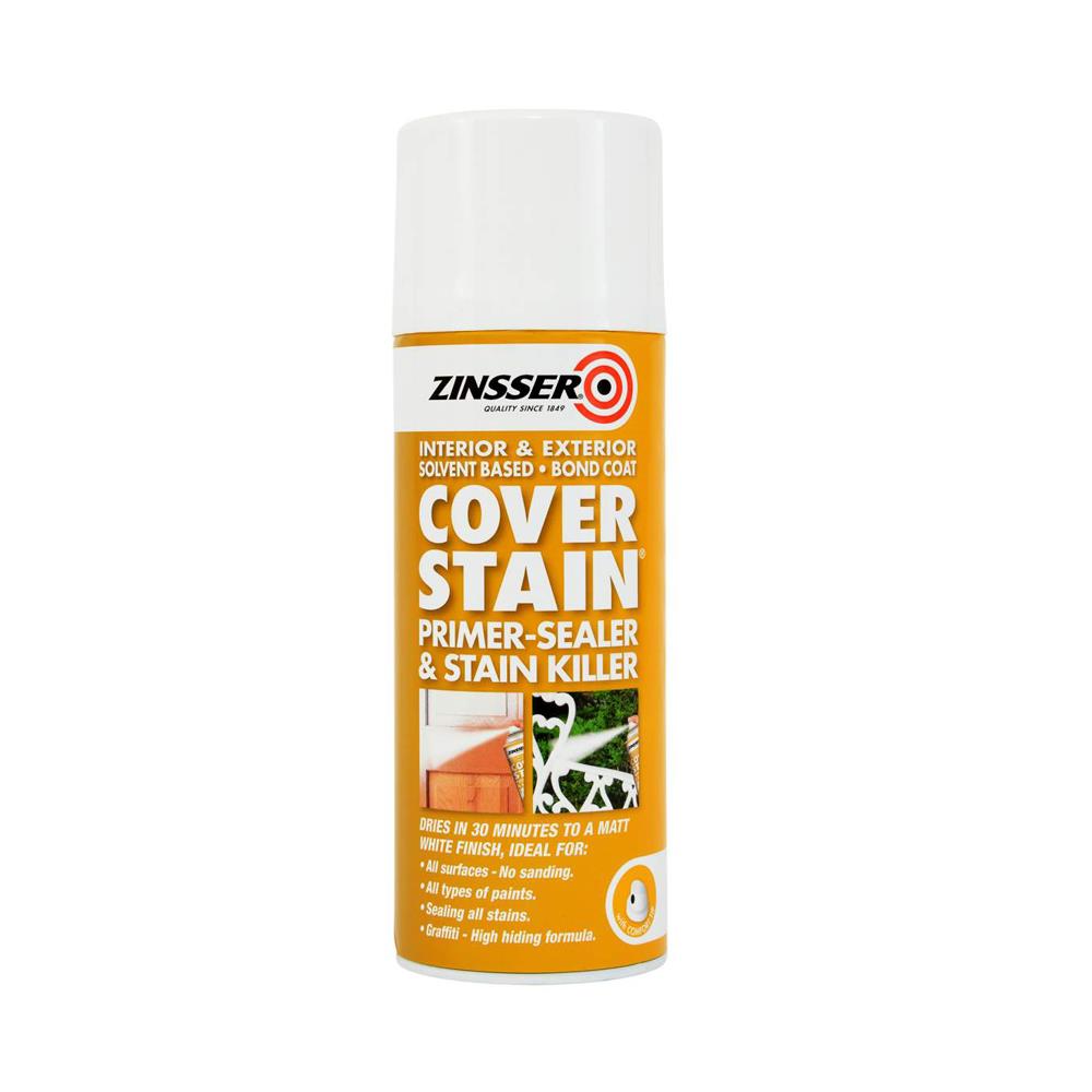 Zinsser Cover Stain Primer Sealer Aerosol 400ml ZN610474 Heavins