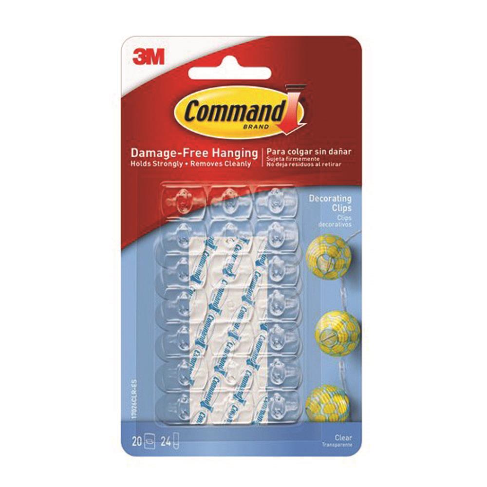 Command 3M Clear Decorating Clips 3M17026VALUE Heavins.ie