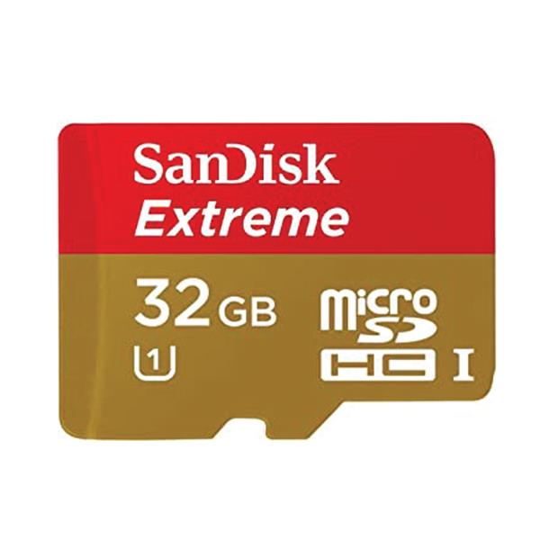 Sandisk Extreme memory card 32 GB MicroSDHC Class 10 SDE32GBMSD100MB