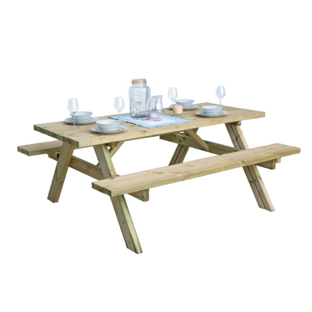 Pressure Treated Heavy Duty Wooden Picnic Bench Table Heavins.ie