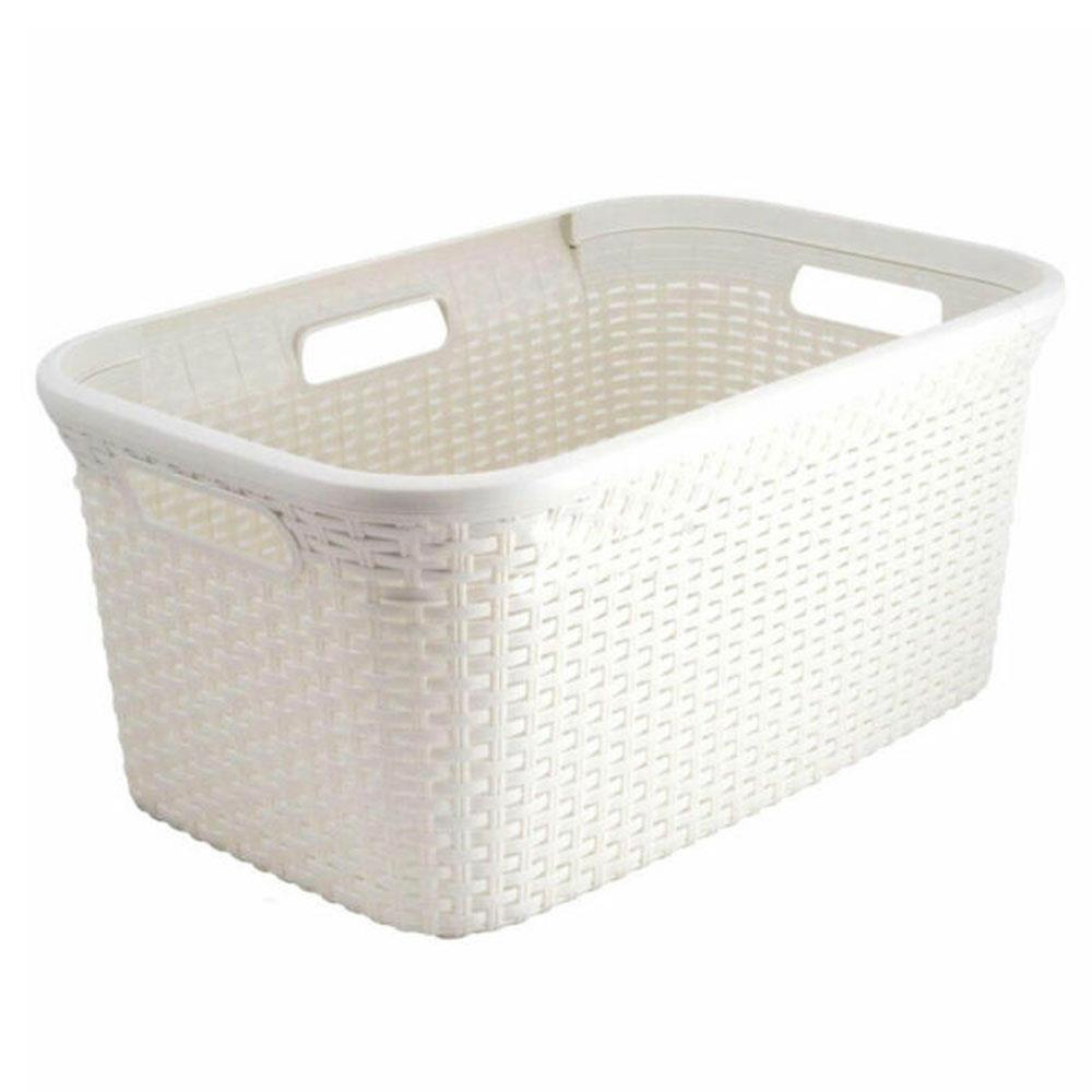 Curver Rattan Rectangular Laundry Hamper Basket