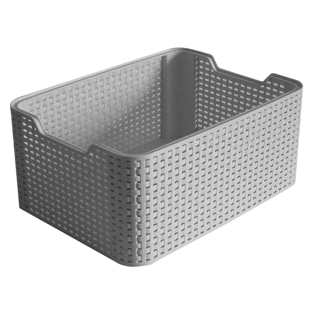 Curver Rattan 7 Litre Storage Box 29x19x13cm Grey